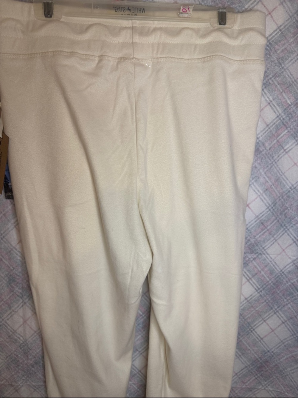 BearPaw Women's Cream Drawstring Joggers - Picture 5 of 5